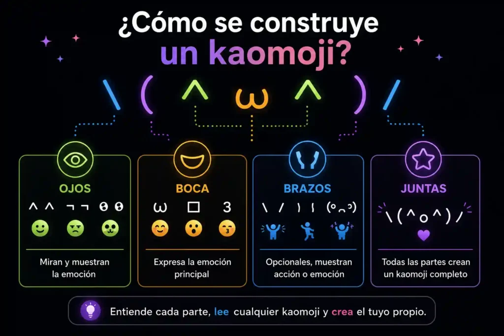 ¿Cómo se construye un kaomoji?